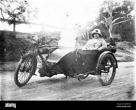 Negative Healing Motorcycle And Sidecar With Female Passenger