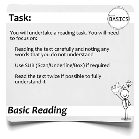Lesson Basics Reading Standout Teaching