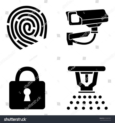 Security Vector Icons Stock Vector Royalty Free 316907027 Shutterstock