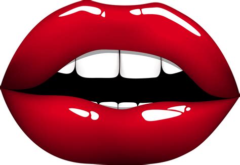 download glossy red lips illustration