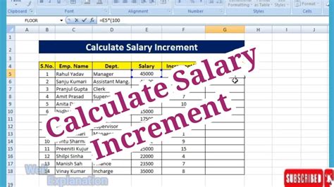 How To Calculate Salary Increment In Excelnew Salary Calculation