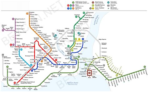 Istanbul Metro and Metrobus Lines, Metrobus Stops, Metro Station Names ...