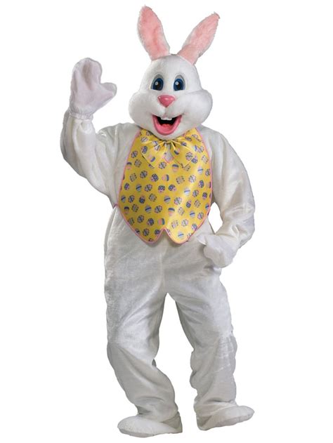 Easter Bunny Premium Deluxe Plush Mascot Rabbit Suit Adult Mens Costume