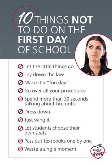 What Not To Do The First Day Of School
