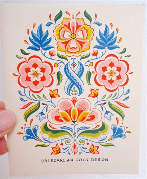 Swedish Folk Art Recipe Cards By Yorkraft Scandinavian Folk Art Folk