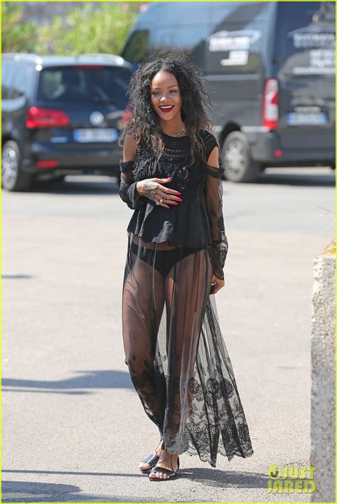 Rihannas Super Sexy Sheer Dress Puts Her Legs On Display Photo 3189187 Rihanna Pictures