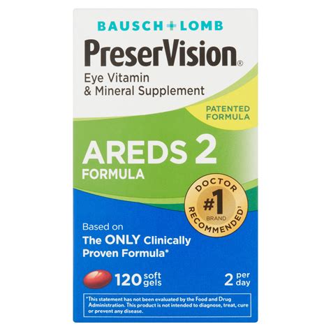 Bausch Lomb Preservision Areds 2 Formula Eye Vitamin Soft Gels 120