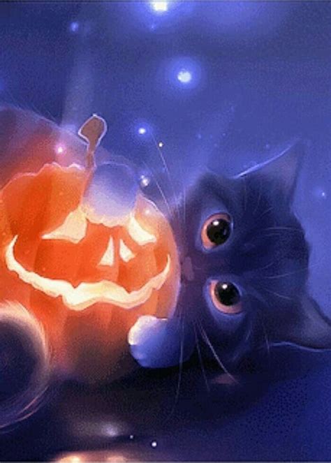 Pin By Lana Smile On Хеловін Halloween Cat Cute Animal Drawings