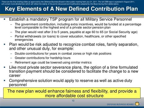 Modernizing The Military Retirement System