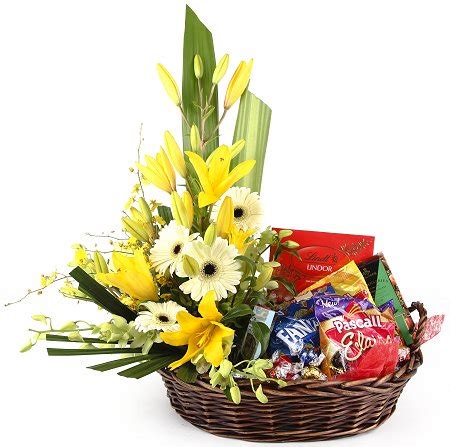 Mention it, we have it all. Chocolate Pleasure Orchid Flower Basket | Florist Sydney ...