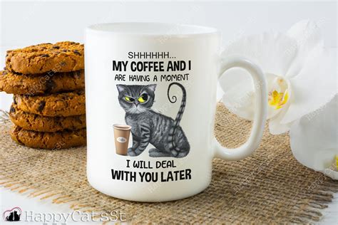 CAT SAYINGS MUG Funny Cat Quotes Mug Crazy Cat Lady Mug Etsy