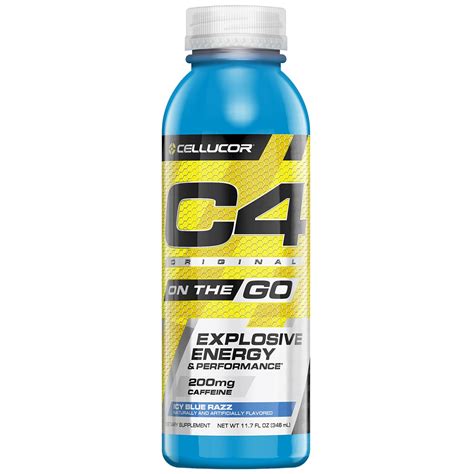 Cellucor C4 On The Go Pre Workout Icy Blue Razz 346ml X 12