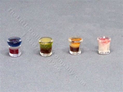 Miniature Layered Shots Glass For Dollhouses Mjd 393 The Little