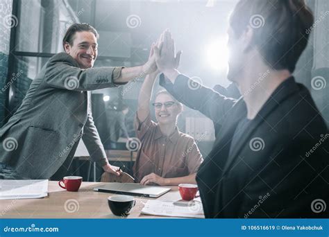 Outgoing Comrades Putting Arms Together Stock Image Image Of Labor