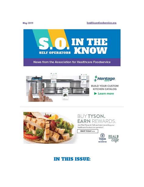 Publications Newsletters Association For Healthcare Foodservice Archive