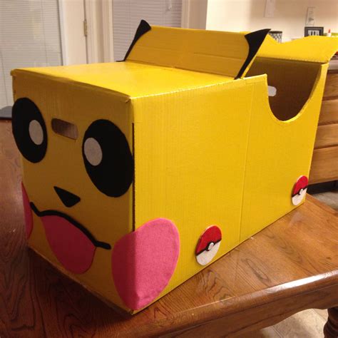 Pokemon Pikachu Cardboard Box Car Cardboard Box Car Cardboard Crafts