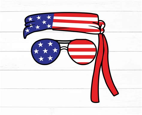 American Flag Sunglasses Svg American Patriotic Sunglasses Etsy