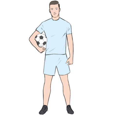 How To Draw A Football Player Easy Drawing Art