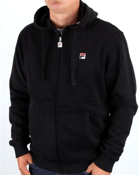 Fila Vintage Hoody Hooded Top Hoodie Black Tommasso