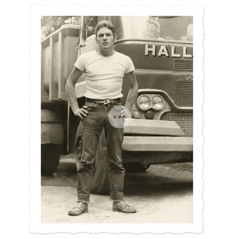 Huge Bulge Of Alpha Male Truck Driver Vintage Photo Gay Etsy