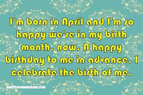 75 April My Birthday Month Quotes Educolo