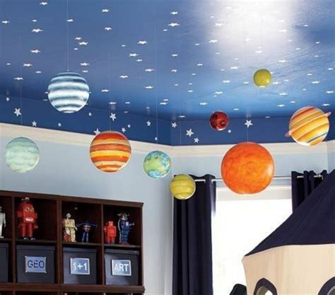 Hanging Planets Space Themed Bedroom Kid Room Decor Hanging Planets