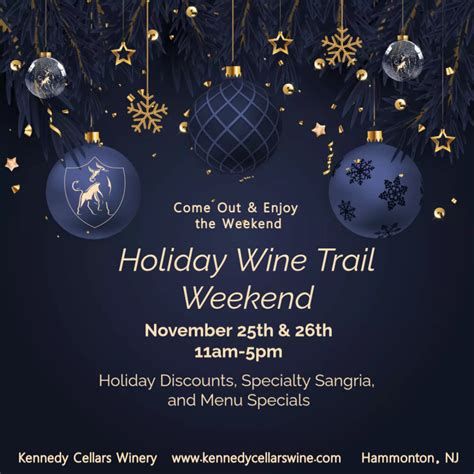 holiday wine trail weekend garden state wine growers association