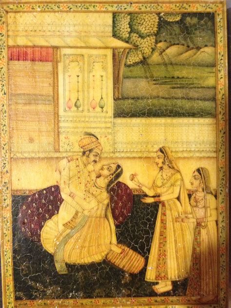 Antique Mughal Miniature Painting On Ivory Mughal Miniature Paintings