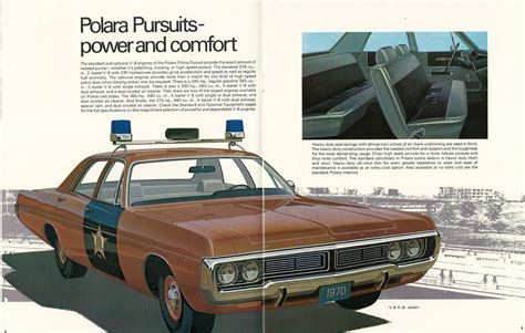 A Sales Brochure Featuring The 1970 Dodge Police Vehicles Courtesy Of