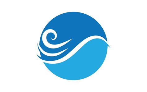 Blue Wave Logo Vector Water Wave Illustration Template Design V10