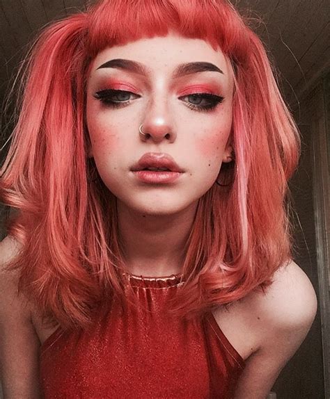 Pin By Nicole Garcia 😍 ️ On Eve Peach Hair Hair Makeup Face Hair