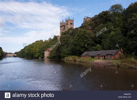 Looking Down The River Wear With Durham Cathedral Hidden In Among The