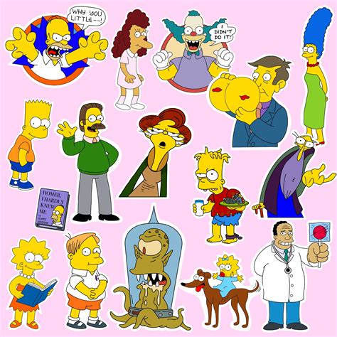 The Simpsons Sticker Packs 3 And 4 Bundle Etsy