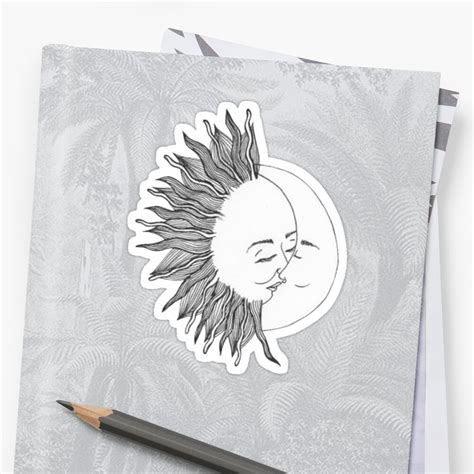 Sun And Moon Sticker By Lbramble15 Redbubble