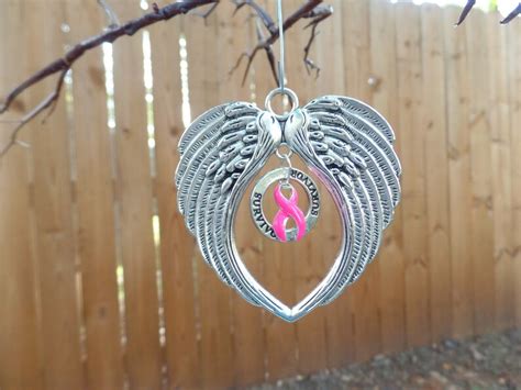 Angel Wings Breast Cancer Awareness Deluxe Ornament Etsy