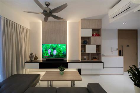 Almost sterile minimalist living room. scandinavian interior design singapore