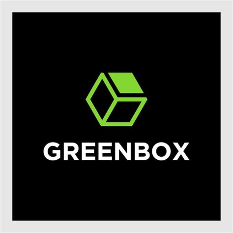 Premium Vector Green Box Logo On Black Background