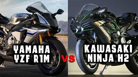 Yamaha Yzf R1m Vs Kawasaki Ninja H2 Compare Youtube