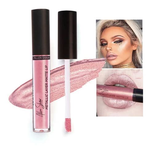 12 Colors Metallic Sexy Lip Gloss Lipstick Makeup Matte Lasting Waterproof Beauty Lips Make Up