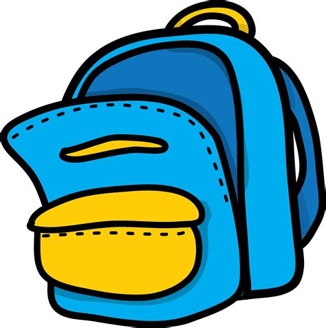 Backpack Clipart Png Blue Backpack Clipart Transparent Cartoon