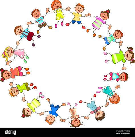 Children Holding Hands In A Circle