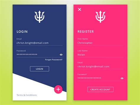 20 Material Design Mobile Login And Signup Forms Onaircode