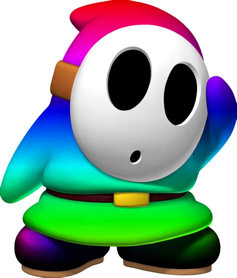 Download Acl Rainbow Shy Guy Super Mario Red Character Full Size