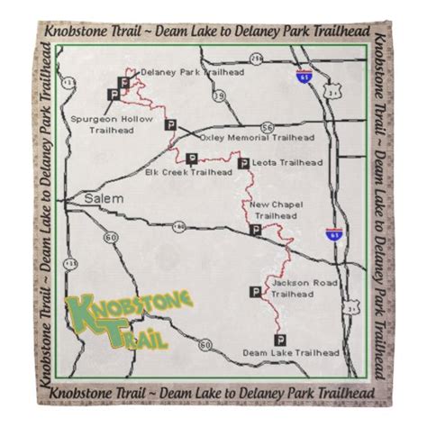 Trail Map Kt Knobstone Trail Deam Delaney Bandana Uk