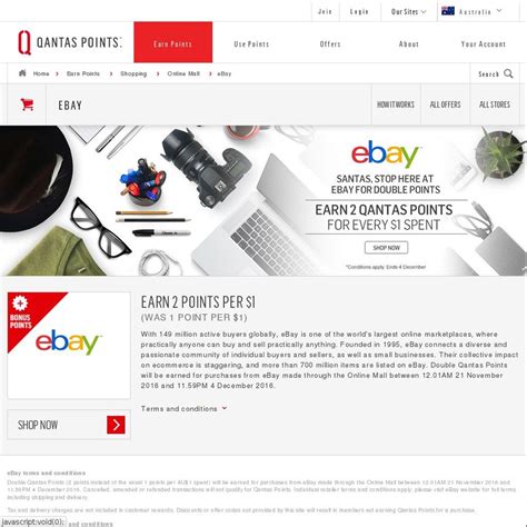 Looking for a credit card to let you earn qantas points? Double Qantas Frequent Flyer Points @ eBay via Qantas Mall - OzBargain