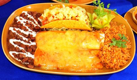 Mexican Food Angeles City Three Item Mexican Combo Plate Restaurant