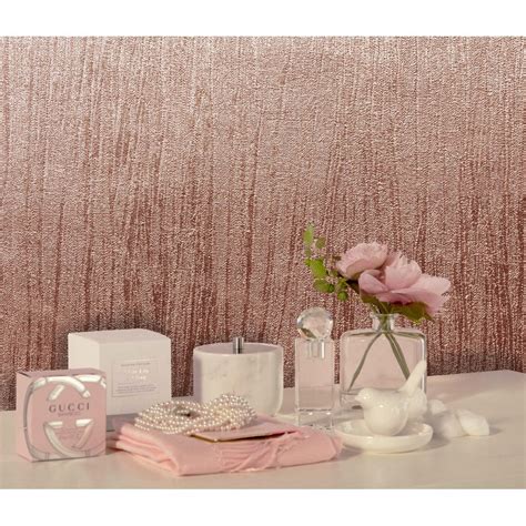 Crown Wallpaper Rose Gold Lustre Metallic Foil Shimmer