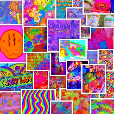 College Decor 110 Pieces Indie Oversaturated Photo Wall Etsy Indie
