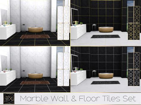 Erz Marble Tiles By Pralinesims At Tsr Sims 4 Updates