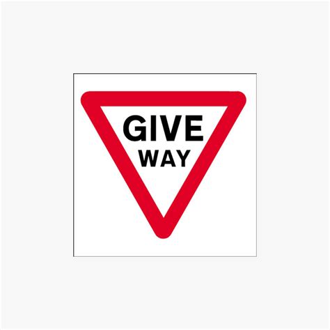 Plastic 600x600mm Give Way Traffic Sign Signs Safety Sign Uk